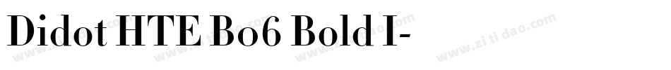 Didot HTE B06 Bold I字体转换